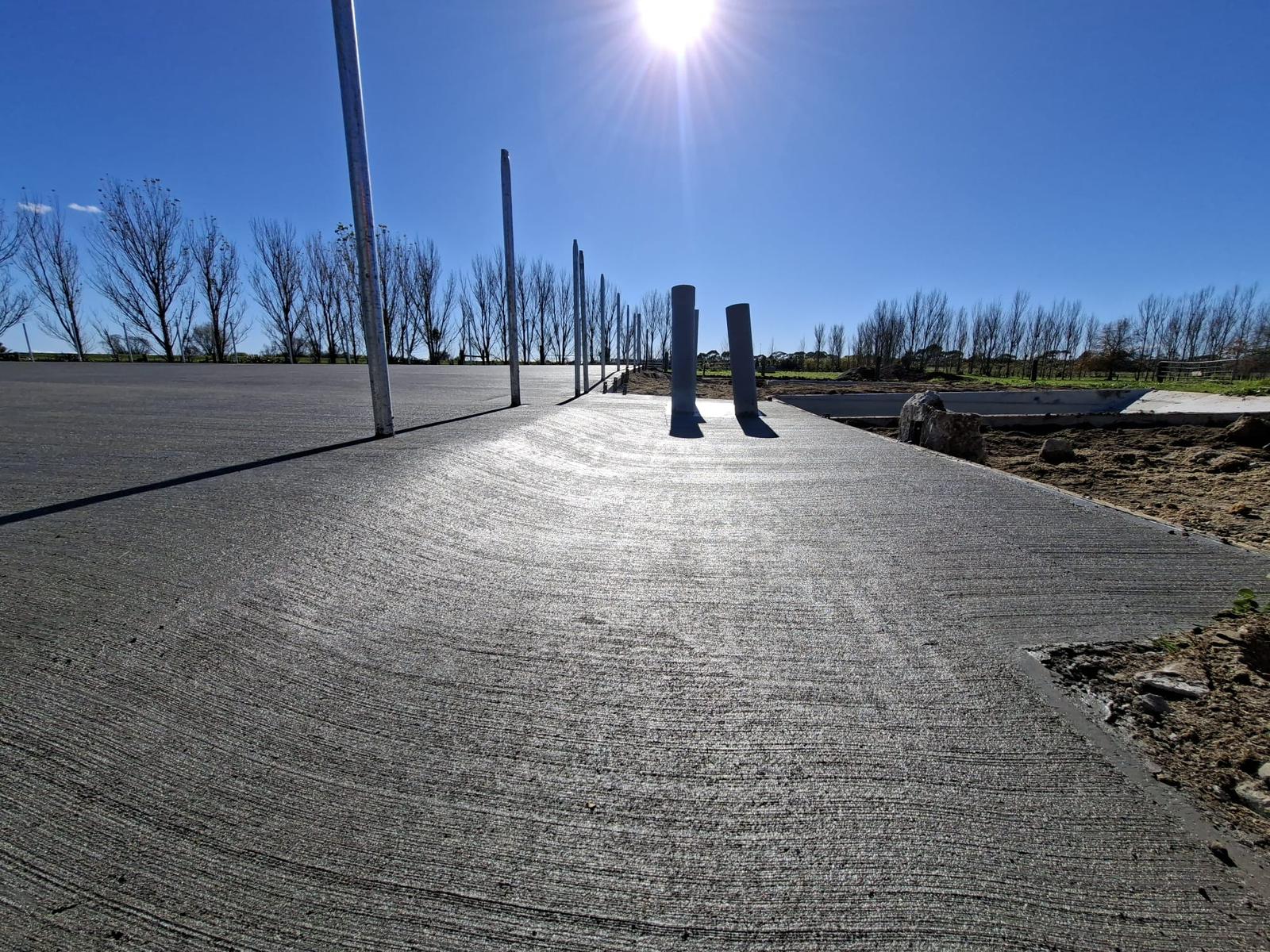 Reinforced concrete farm pad in Paengaroa