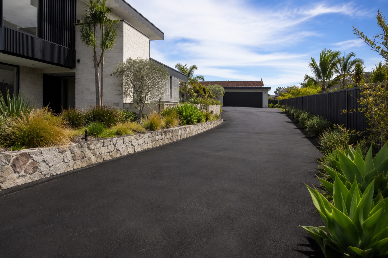 asphalt driveway project in Tauranga
