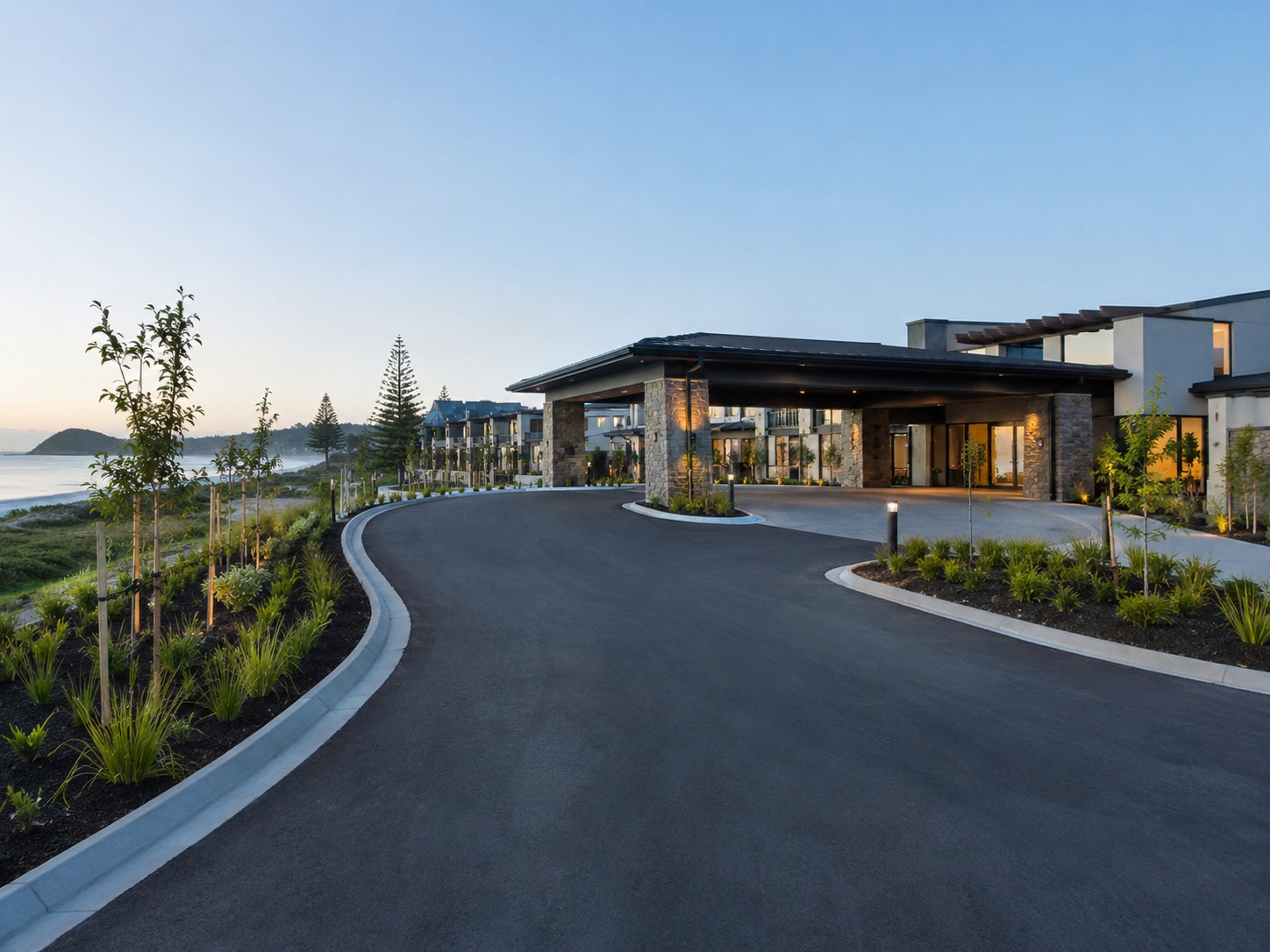 commercial driveway project detail in Tauranga