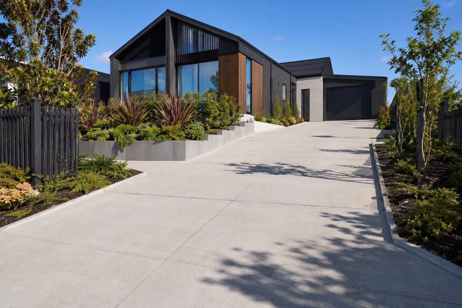 Concrete driveway in Tauranga