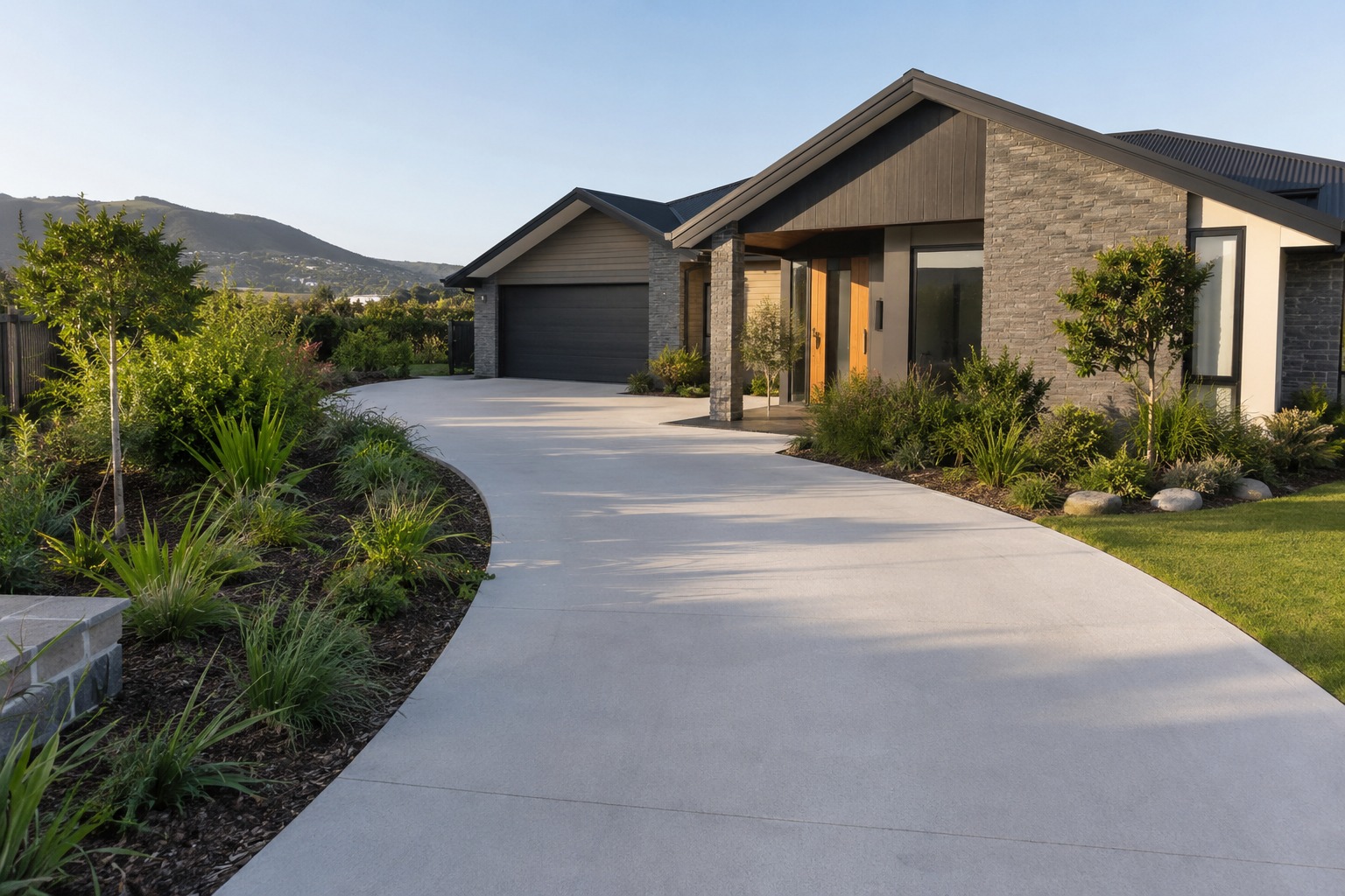 Concrete driveway thickness and reinforcement preparation
