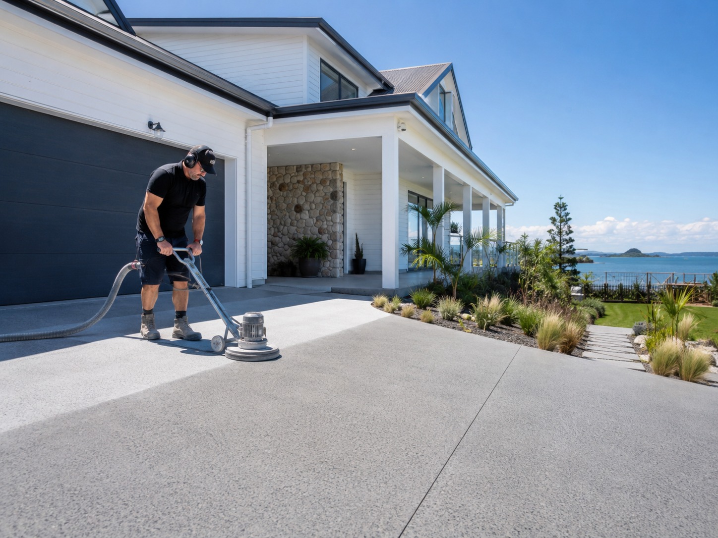 Polished concrete floor finish in Tauranga