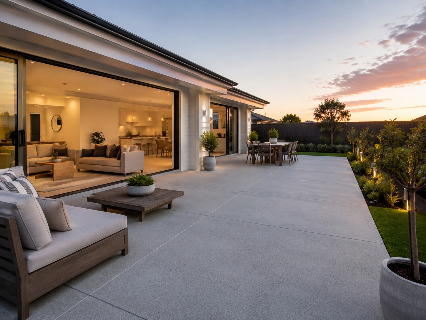 concrete patio and path project in Tauranga