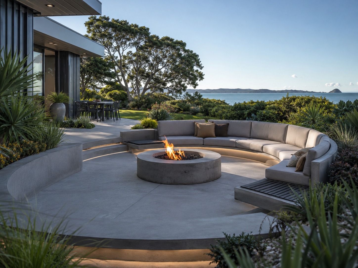 concrete patio and path project detail in Tauranga