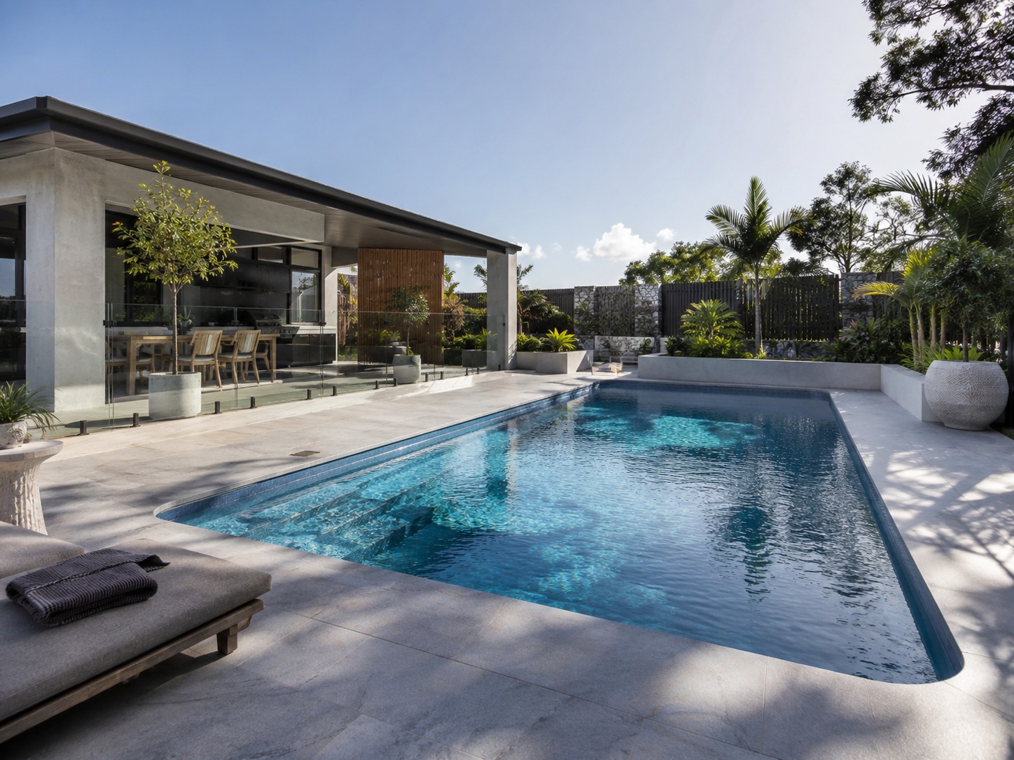 concrete pool area project in Tauranga