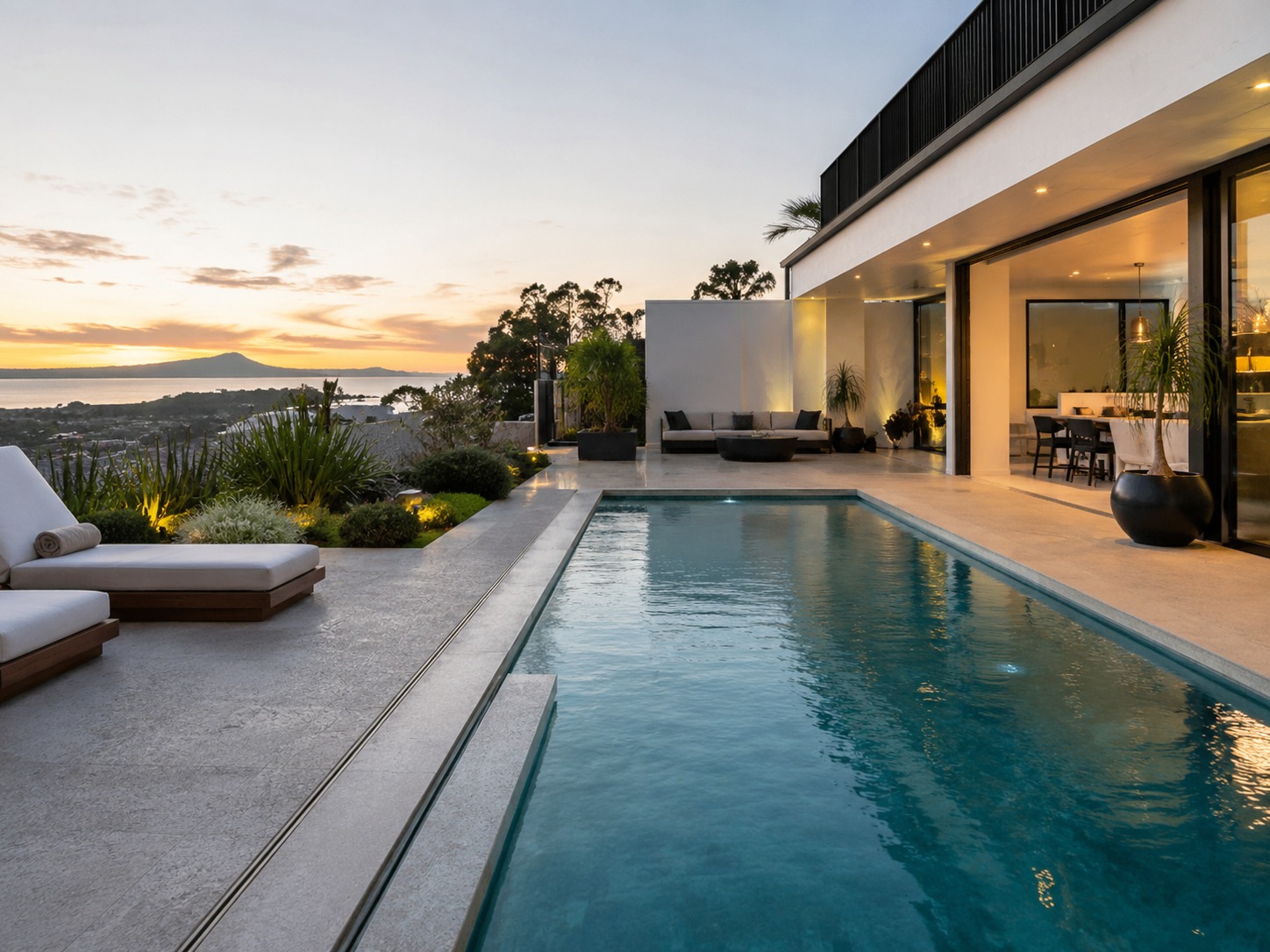 concrete pool area project detail in Tauranga