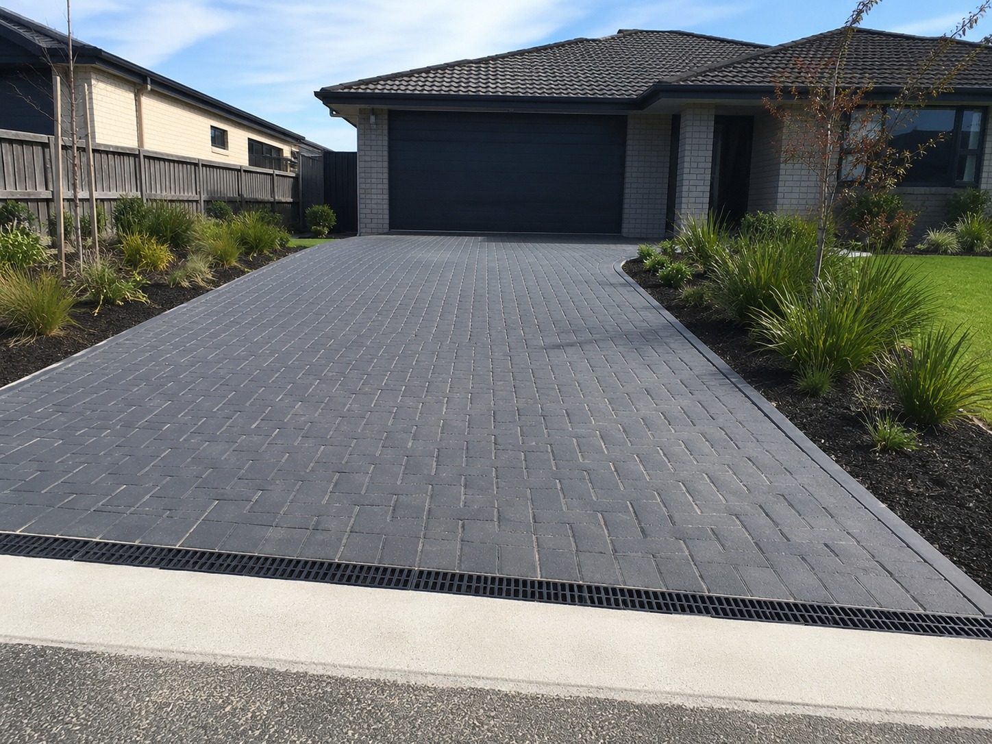 paving project finish detail in Tauranga