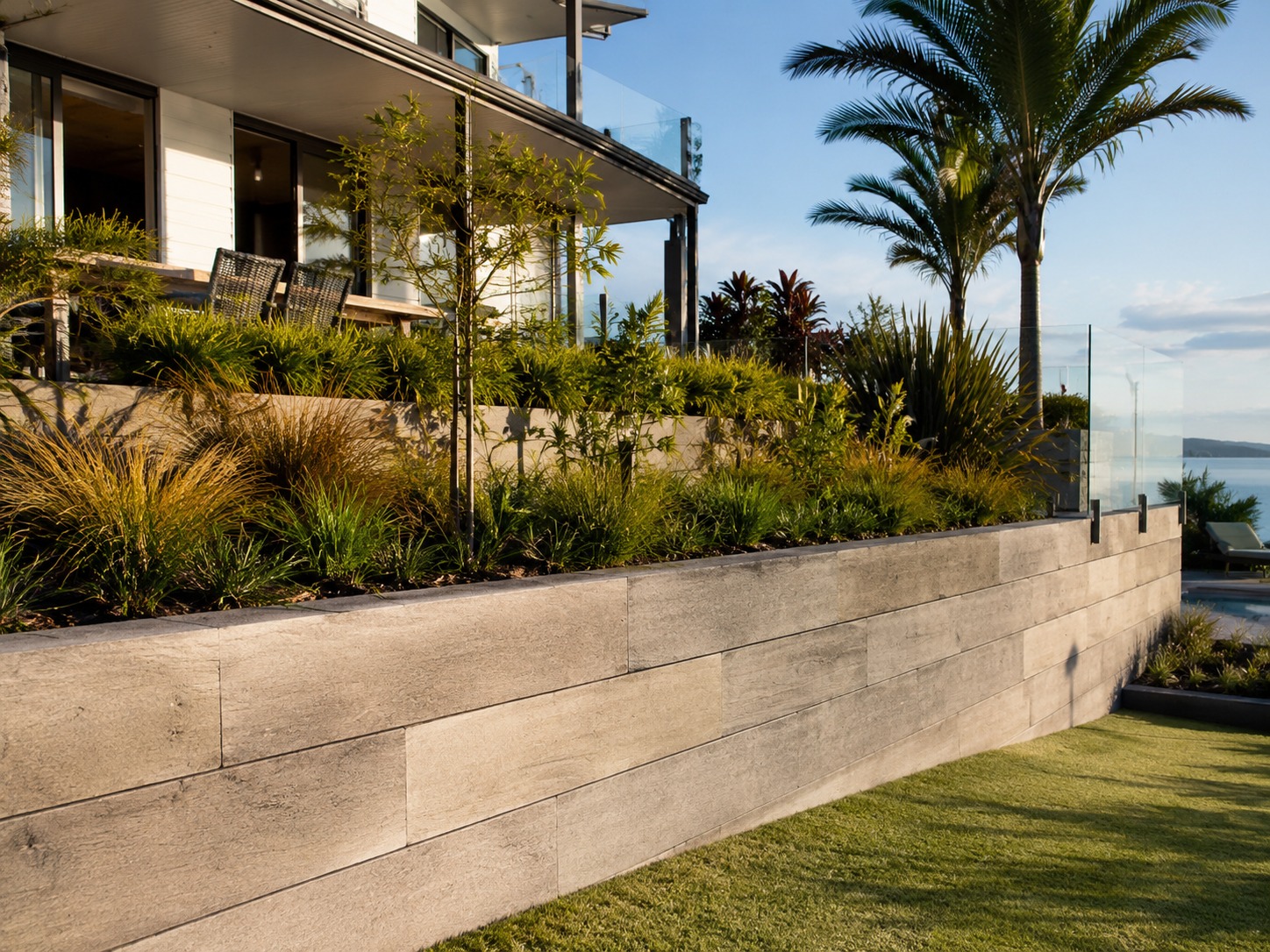 retaining wall project in Tauranga