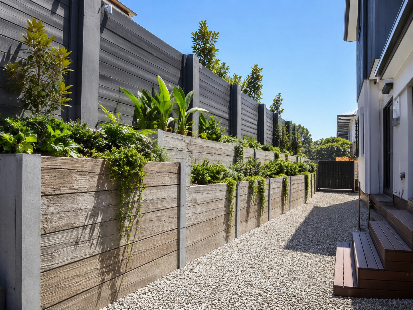 retaining wall project detail in Tauranga